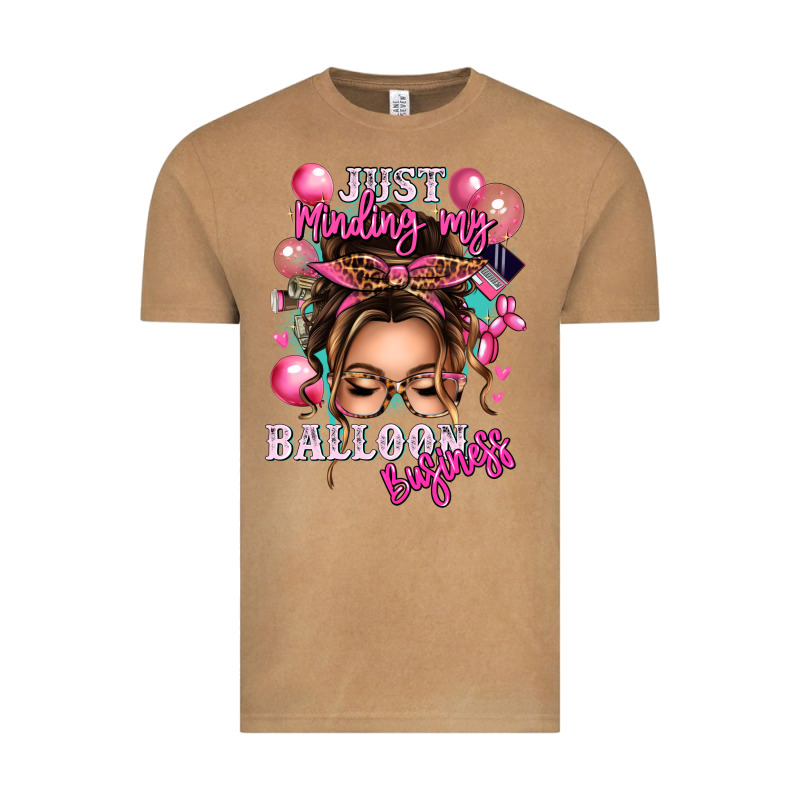 Just Minding My Balloon Business Messy Bun Vintage Tee by texasbilliewilder | Teevron