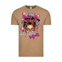 Vintage Coffee just minding my balloon business messy bun Vintage Tee - texasbilliewilder