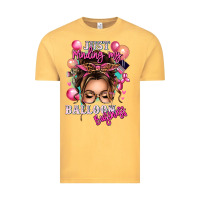 Vintage Mustard just minding my balloon business messy bun Vintage Tee - texasbilliewilder