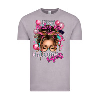 Vintage Zinc just minding my balloon business messy bun Vintage Tee - texasbilliewilder