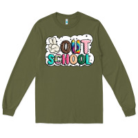 Army Green peace out school Long Sleeve Tee - JahusDesignShop