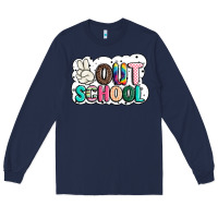 Navy peace out school Long Sleeve Tee - JahusDesignShop