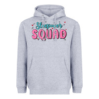Heather Grey sleepover squad Heavyweight Hoodie - MaliasSmallBusiness