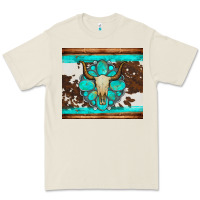 Bone bull skull and turquoise cowhide tumbler Premium Tee - Artiststas