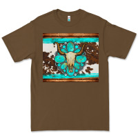 Cacao bull skull and turquoise cowhide tumbler Premium Tee - Artiststas