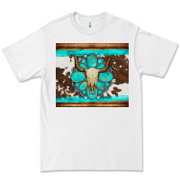 White bull skull and turquoise cowhide tumbler Premium Tee - Artiststas