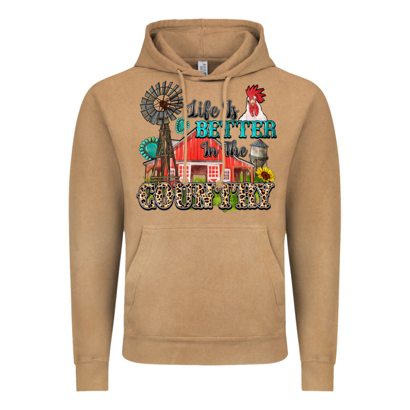 Life Is Better In The Country Vintage Hoodie by Zillion Design Studio | Teevron
