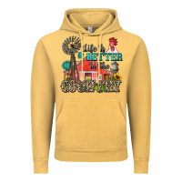 Vintage Mustard life is better in the country Vintage Hoodie - Zillion Design Studio