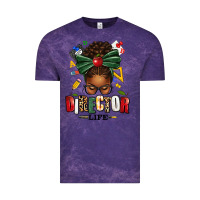 Cloud Purple director life afro messy bun Vintage Tee - texasbilliewilder