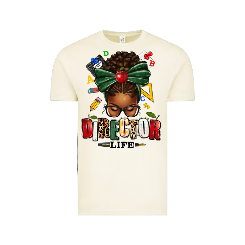 Director Life Afro Messy Bun Vintage Tee by texasbilliewilder | Teevron