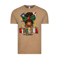 Vintage Coffee director life afro messy bun Vintage Tee - texasbilliewilder