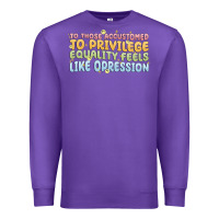 Purple to those accustomed to privilege Premium Sweatshirt - MaliasSmallBusiness