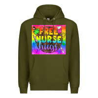 Army Green Free Nurse Hugs LGBTQ+ Tumbler Premium Hoodie - BundleAndBundleShop