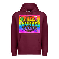 Burgundy Free Nurse Hugs LGBTQ+ Tumbler Premium Hoodie - BundleAndBundleShop