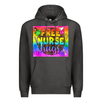 Charcoal Heather Free Nurse Hugs LGBTQ+ Tumbler Premium Hoodie - BundleAndBundleShop