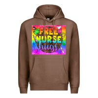 Chestnut Free Nurse Hugs LGBTQ+ Tumbler Premium Hoodie - BundleAndBundleShop