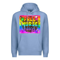 Colony Blue Free Nurse Hugs LGBTQ+ Tumbler Premium Hoodie - BundleAndBundleShop