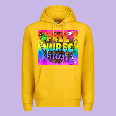 Free Nurse Hugs Lgbtq+ Tumbler Premium Hoodie Designed By Bundleandbundleshop