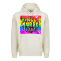 Oatmeal Heather Free Nurse Hugs LGBTQ+ Tumbler Premium Hoodie - BundleAndBundleShop