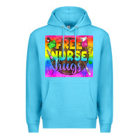 Ocean Blue Free Nurse Hugs LGBTQ+ Tumbler Premium Hoodie - BundleAndBundleShop