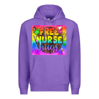 Purple Free Nurse Hugs LGBTQ+ Tumbler Premium Hoodie - BundleAndBundleShop