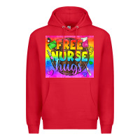 Red Free Nurse Hugs LGBTQ+ Tumbler Premium Hoodie - BundleAndBundleShop