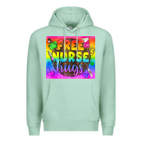 Seafoam Free Nurse Hugs LGBTQ+ Tumbler Premium Hoodie - BundleAndBundleShop