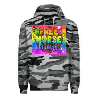 Slate Camo Free Nurse Hugs LGBTQ+ Tumbler Premium Hoodie - BundleAndBundleShop