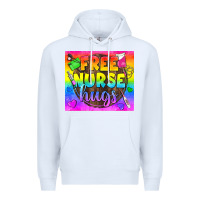 White Free Nurse Hugs LGBTQ+ Tumbler Premium Hoodie - BundleAndBundleShop