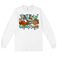 White fall for jesus he never leaves Long Sleeve Tee - AdoDesignShop