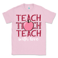 Bubblegum Pink teach with love Classic Tee - JahusDesignShop