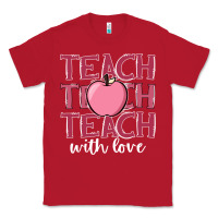 Red teach with love Classic Tee - JahusDesignShop