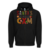 Black santa's favorite cxm Zipper Hoodie - Jasminsmagicworld