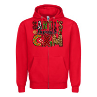 Red santa's favorite cxm Zipper Hoodie - Jasminsmagicworld