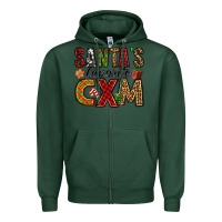 Sports Green santa's favorite cxm Zipper Hoodie - Jasminsmagicworld