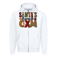 White santa's favorite cxm Zipper Hoodie - Jasminsmagicworld