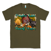 Army Green pumpkin kisses harvest wishes Classic Tee - BundleAndBundleShop