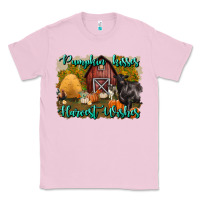 Bubblegum Pink pumpkin kisses harvest wishes Classic Tee - BundleAndBundleShop