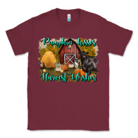 Burgundy pumpkin kisses harvest wishes Classic Tee - BundleAndBundleShop