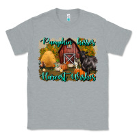 Heather Grey pumpkin kisses harvest wishes Classic Tee - BundleAndBundleShop