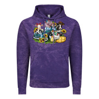 Cloud Purple farm animals truck Vintage Hoodie - Zillion Design Studio