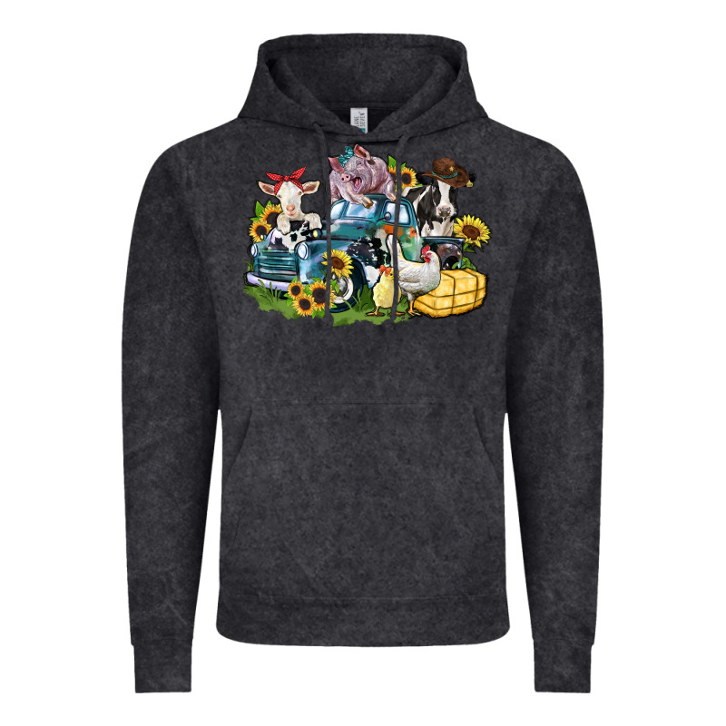 Farm Animals Truck Vintage Hoodie by Zillion Design Studio | Teevron
