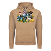 Vintage Coffee farm animals truck Vintage Hoodie - Zillion Design Studio