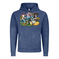 Vintage Denim farm animals truck Vintage Hoodie - Zillion Design Studio