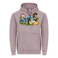 Vintage Zinc farm animals truck Vintage Hoodie - Zillion Design Studio