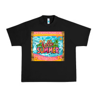 Black hello summer Urban Heavy Tee - Zillion Design Studio