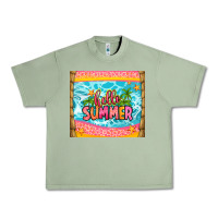 Oil Green hello summer Urban Heavy Tee - Zillion Design Studio