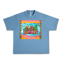 Pebble Blue hello summer Urban Heavy Tee - Zillion Design Studio