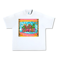 White hello summer Urban Heavy Tee - Zillion Design Studio