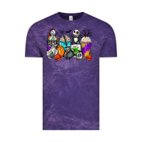 Cloud Purple halloween cartoon characters coffee cups Vintage Tee - Zillion Design Studio